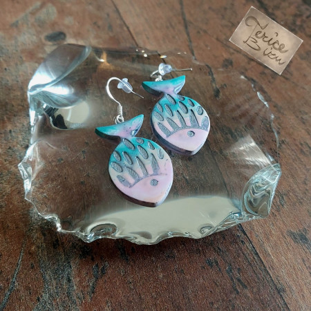 9/25 Náušnice na afroháčku 3x2cm (anti-allergic earrings 3x2cm) 120,-  Kč