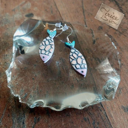 10/25 Náušnice na afroháčku 3x1cm (anti-allergic earrings 3x1cm) 120,- Kč