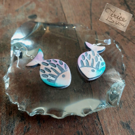 12/25 Náušnice na afroháčku 3x2cm (anti-allergic earrings 3x2cm) 120,-Kč