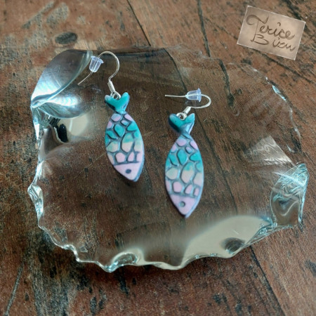 13/25 Náušnice na afroháčku 3x1cm (anti-allergic earrings 3x1cm) 120,- Kč